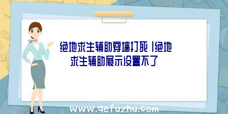 「绝地求生辅助穿墙打死」|绝地求生辅助展示设置不了